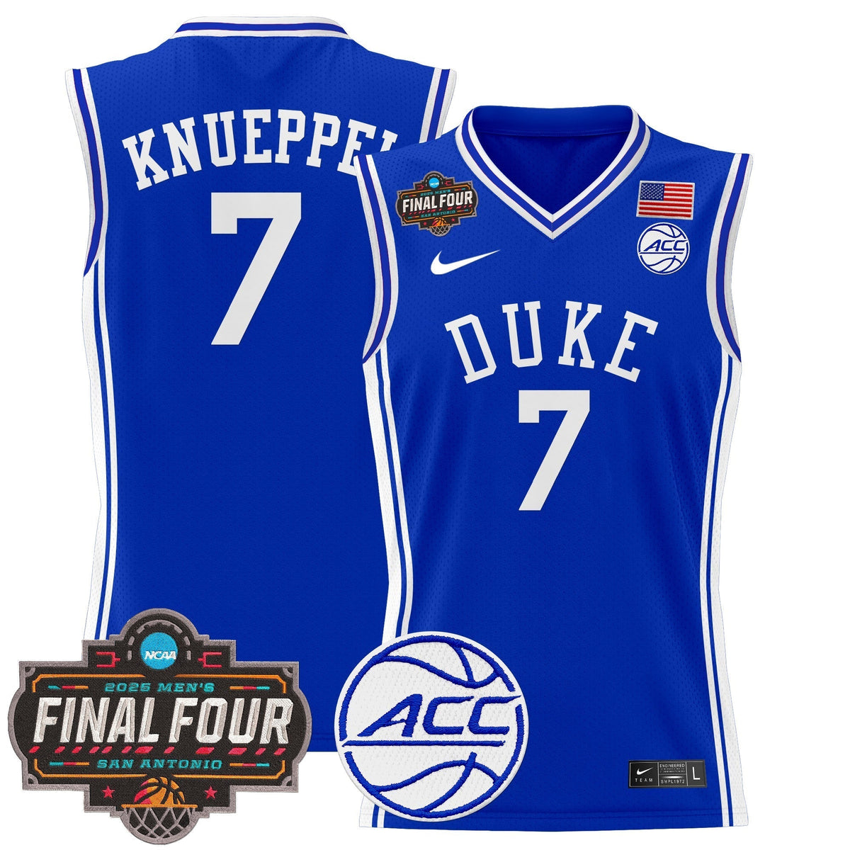 DUKE 2025 Final Four Patch Basketball Jersey - Stitched product image 17, provided for visual reference and product detail