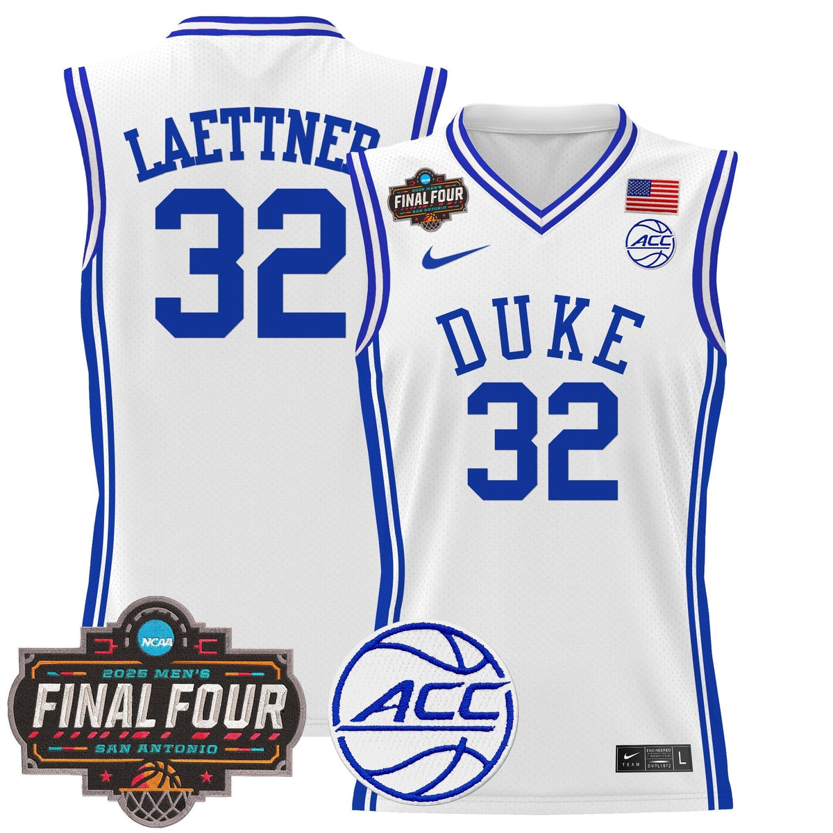 DUKE 2025 Final Four Patch Basketball Jersey - Stitched product image 19, provided for visual reference and product detail