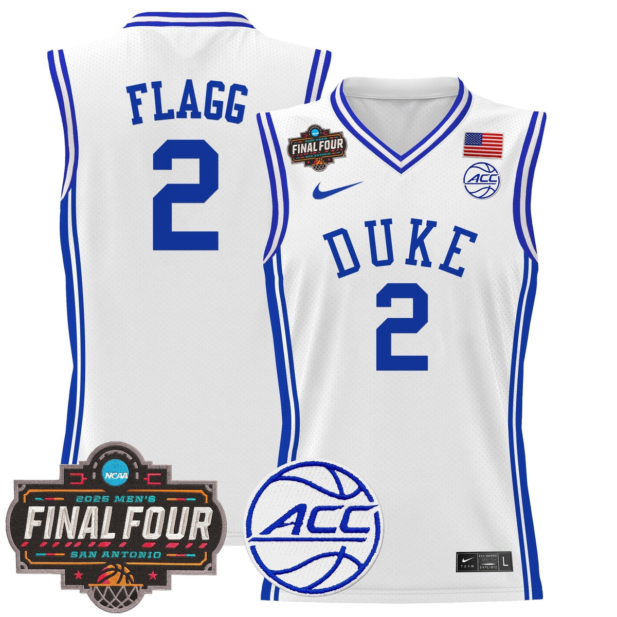 DUKE 2025 Final Four Patch Basketball Jersey - Stitched product image 12, provided for visual reference and product detail