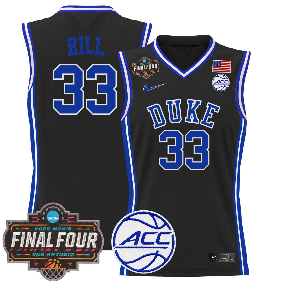 DUKE 2025 Final Four Patch Basketball Jersey - Stitched product image 11, provided for visual reference and product detail