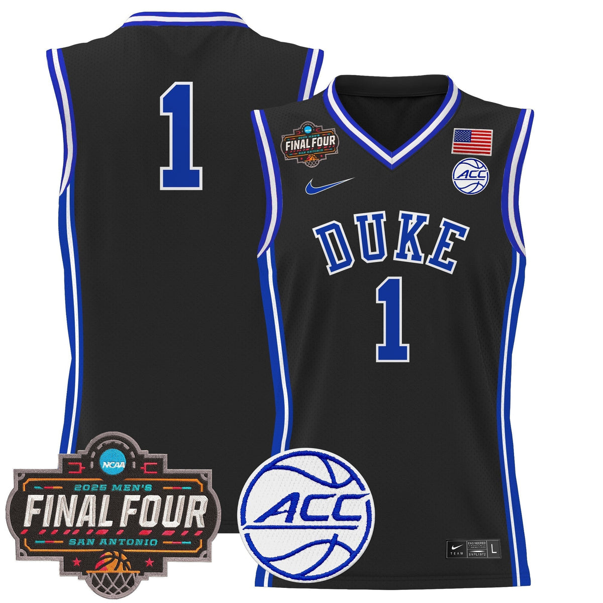 DUKE 2025 Final Four Patch Basketball Jersey - Stitched product image 13, provided for visual reference and product detail
