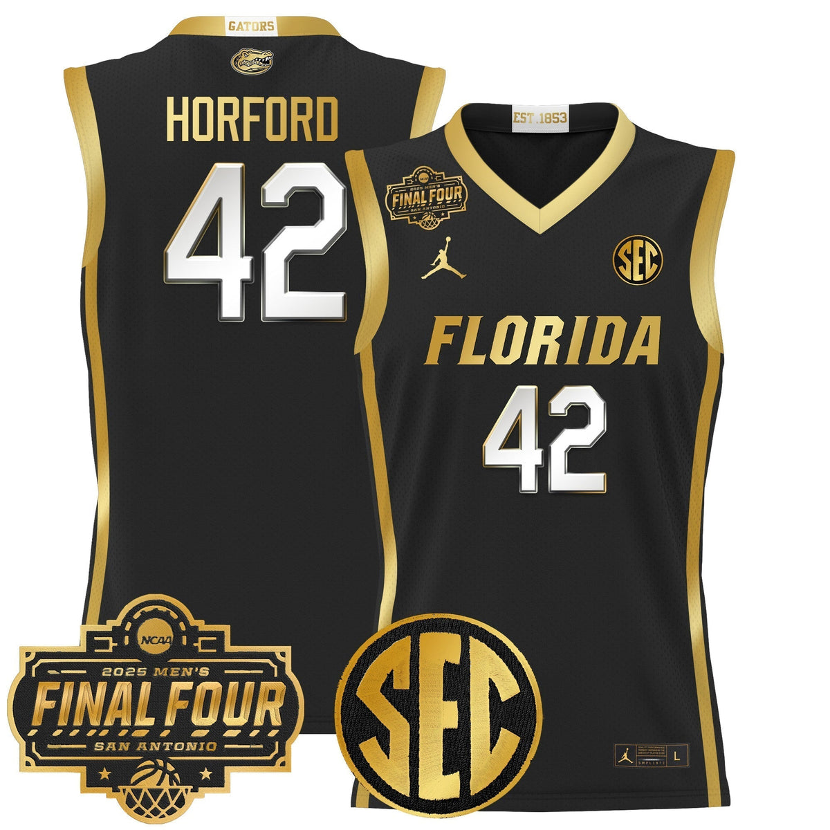 UF 2025 Final Four Patch Basketball Jersey - Stitched product image 26, provided for visual reference and product detail
