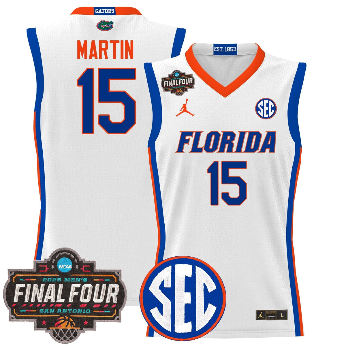 UF 2025 Final Four Patch Basketball Jersey - Stitched product image 15, provided for visual reference and product detail