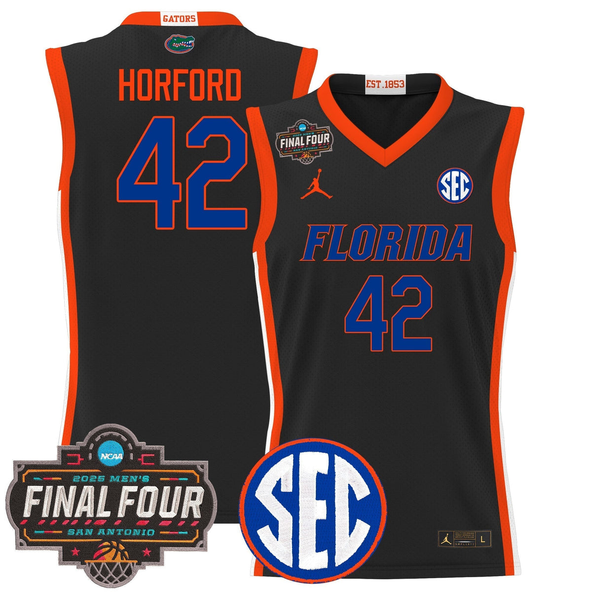 UF 2025 Final Four Patch Basketball Jersey - Stitched product image 19, provided for visual reference and product detail