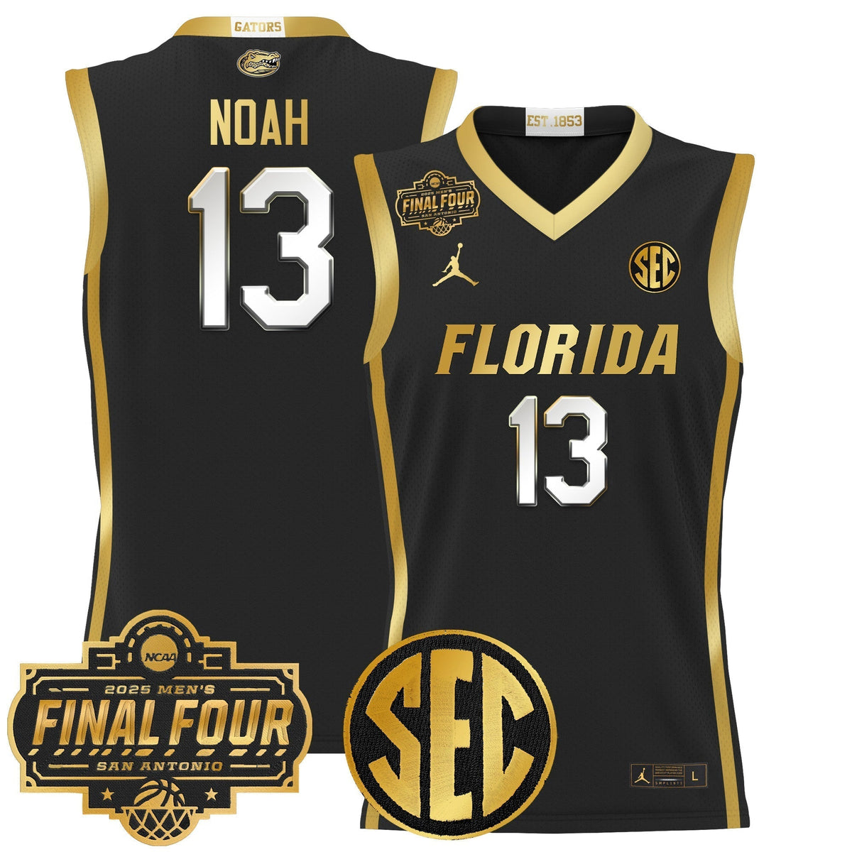 UF 2025 Final Four Patch Basketball Jersey - Stitched product image 27, provided for visual reference and product detail