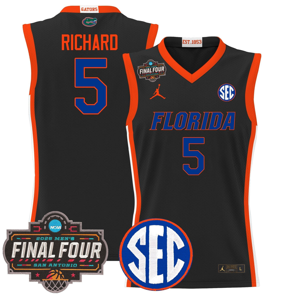 UF 2025 Final Four Patch Basketball Jersey - Stitched product image 18, provided for visual reference and product detail