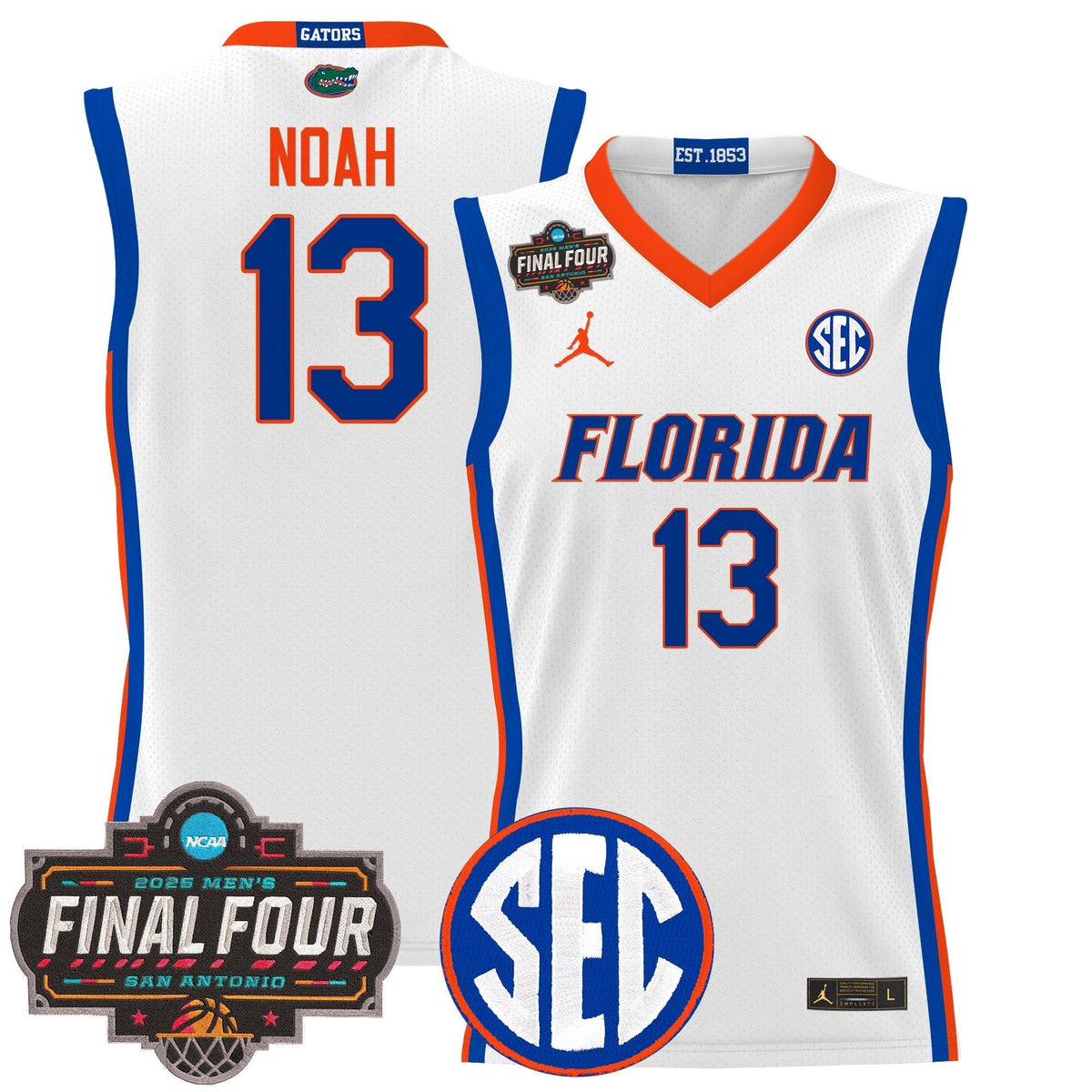 UF 2025 Final Four Patch Basketball Jersey - Stitched product image 8, provided for visual reference and product detail