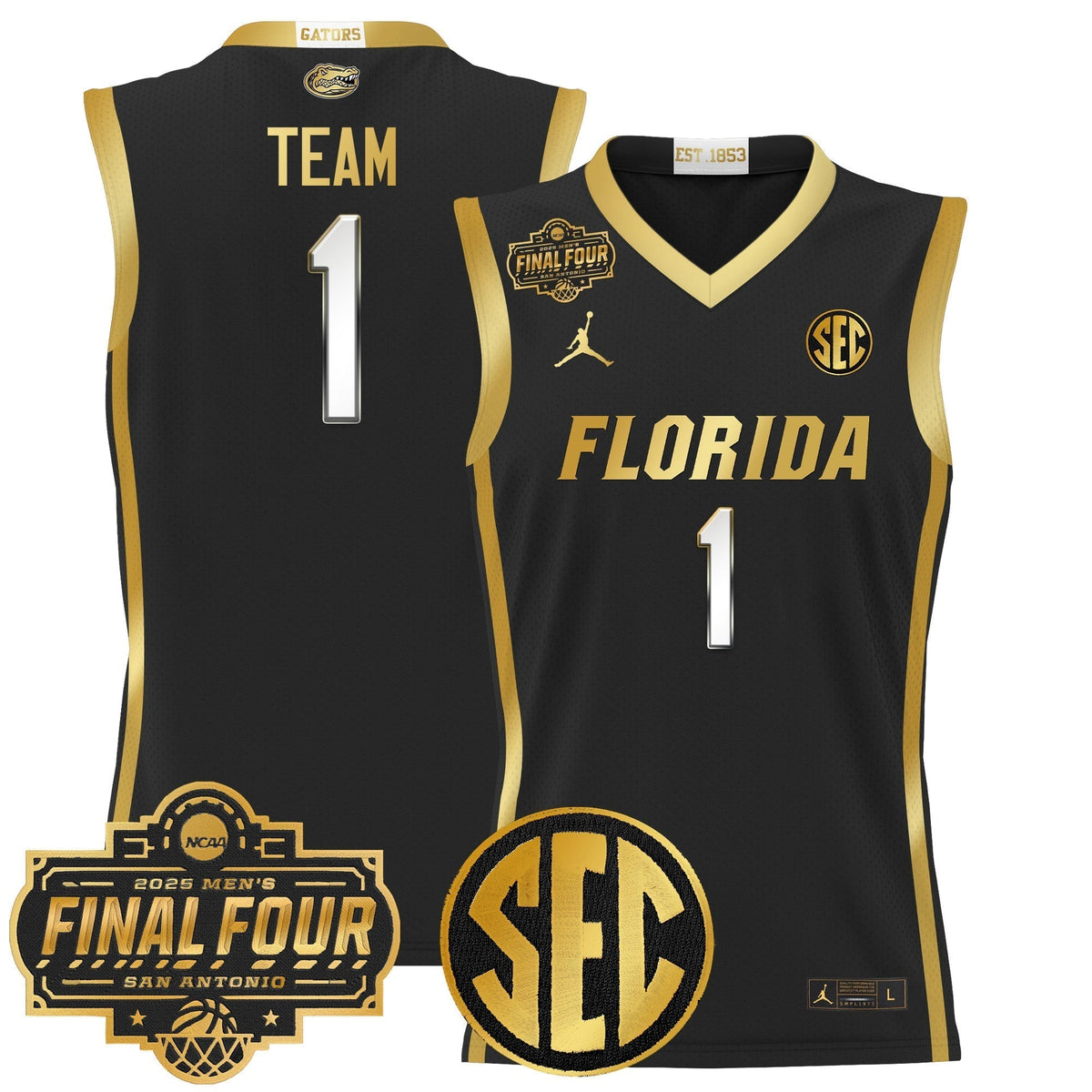 UF 2025 Final Four Patch Basketball Jersey - Stitched product image 28, provided for visual reference and product detail