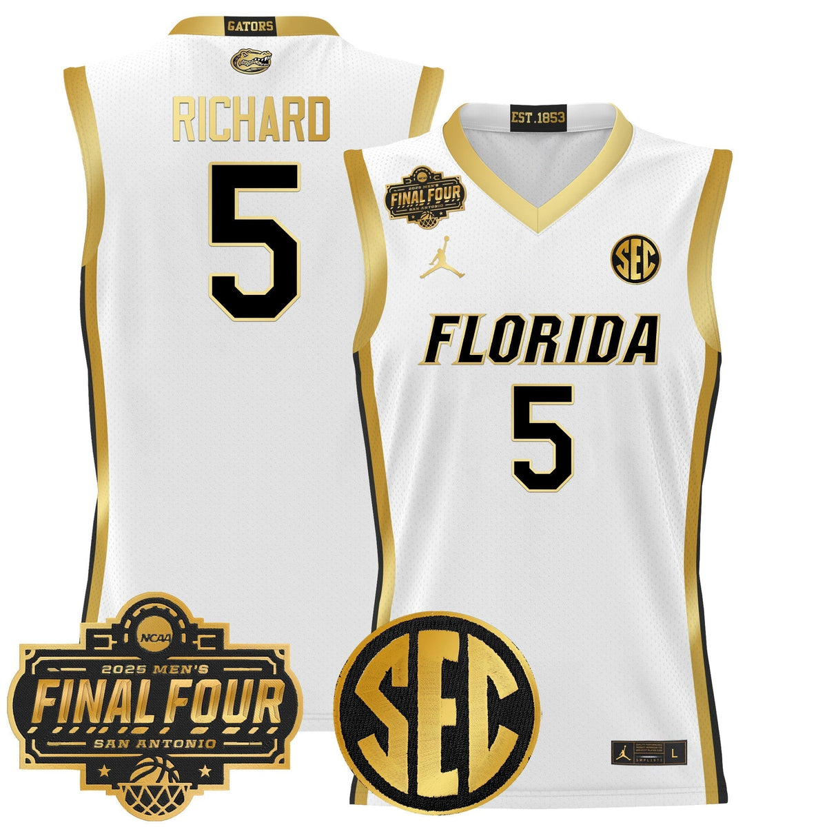UF 2025 Final Four Patch Basketball Jersey - Stitched product image 32, provided for visual reference and product detail