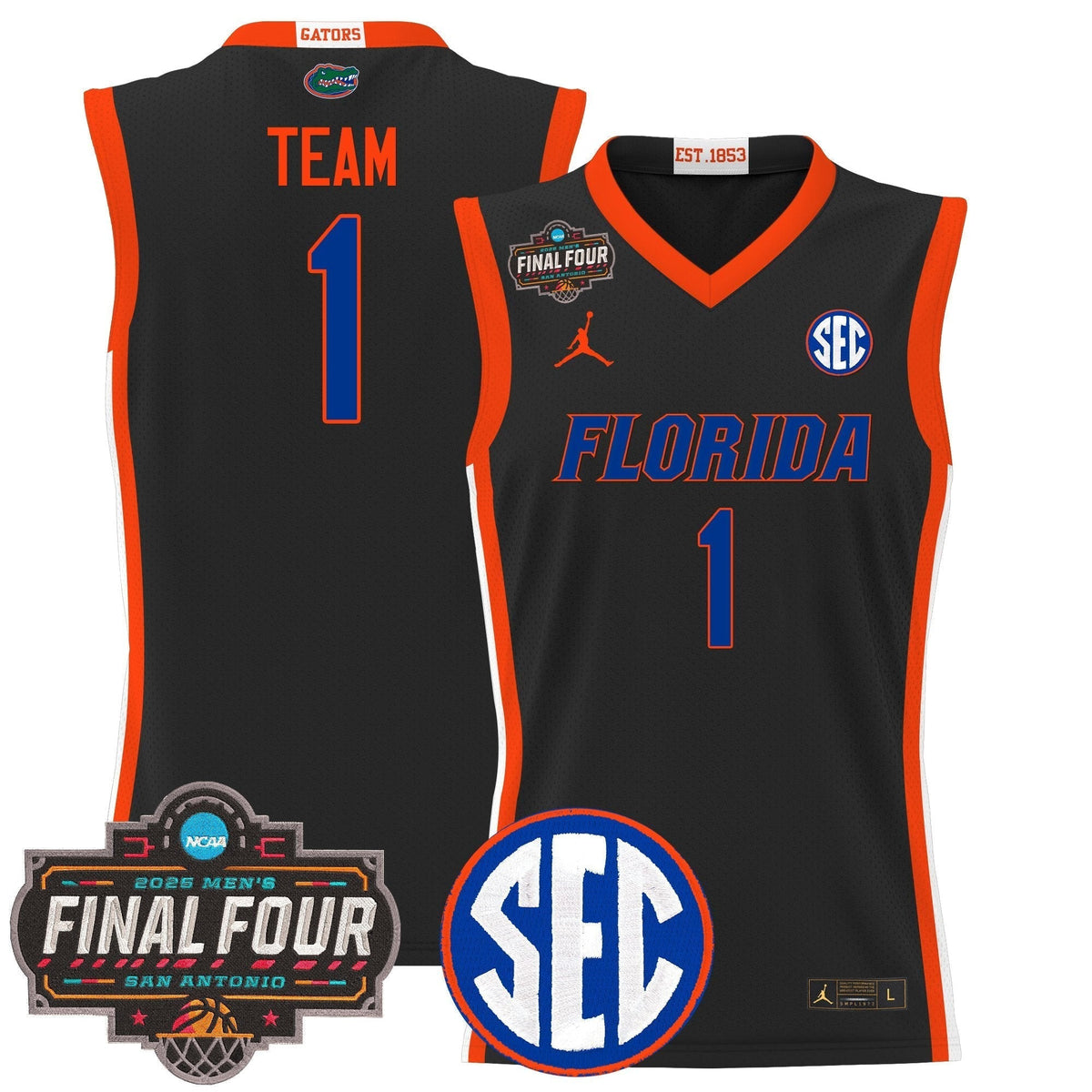 UF 2025 Final Four Patch Basketball Jersey - Stitched product image 21, provided for visual reference and product detail