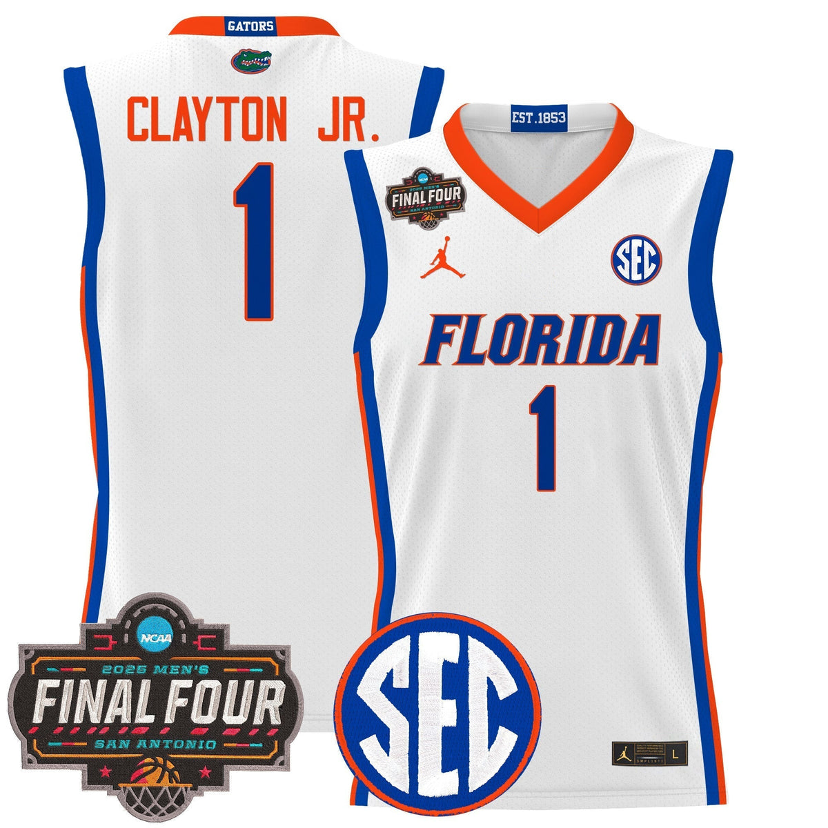 UF 2025 Final Four Patch Basketball Jersey - Stitched product image 17, provided for visual reference and product detail