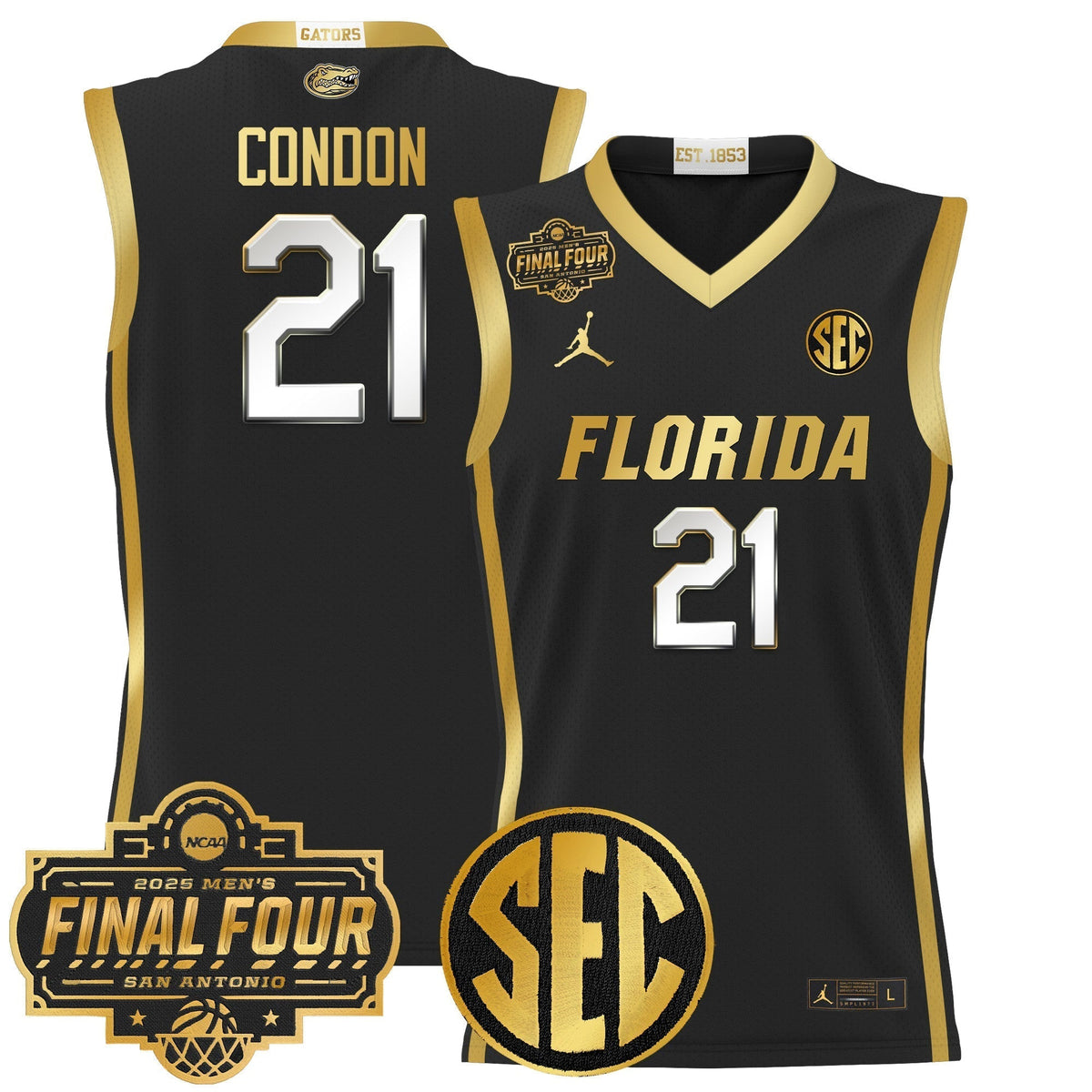 UF 2025 Final Four Patch Basketball Jersey - Stitched product image 24, provided for visual reference and product detail