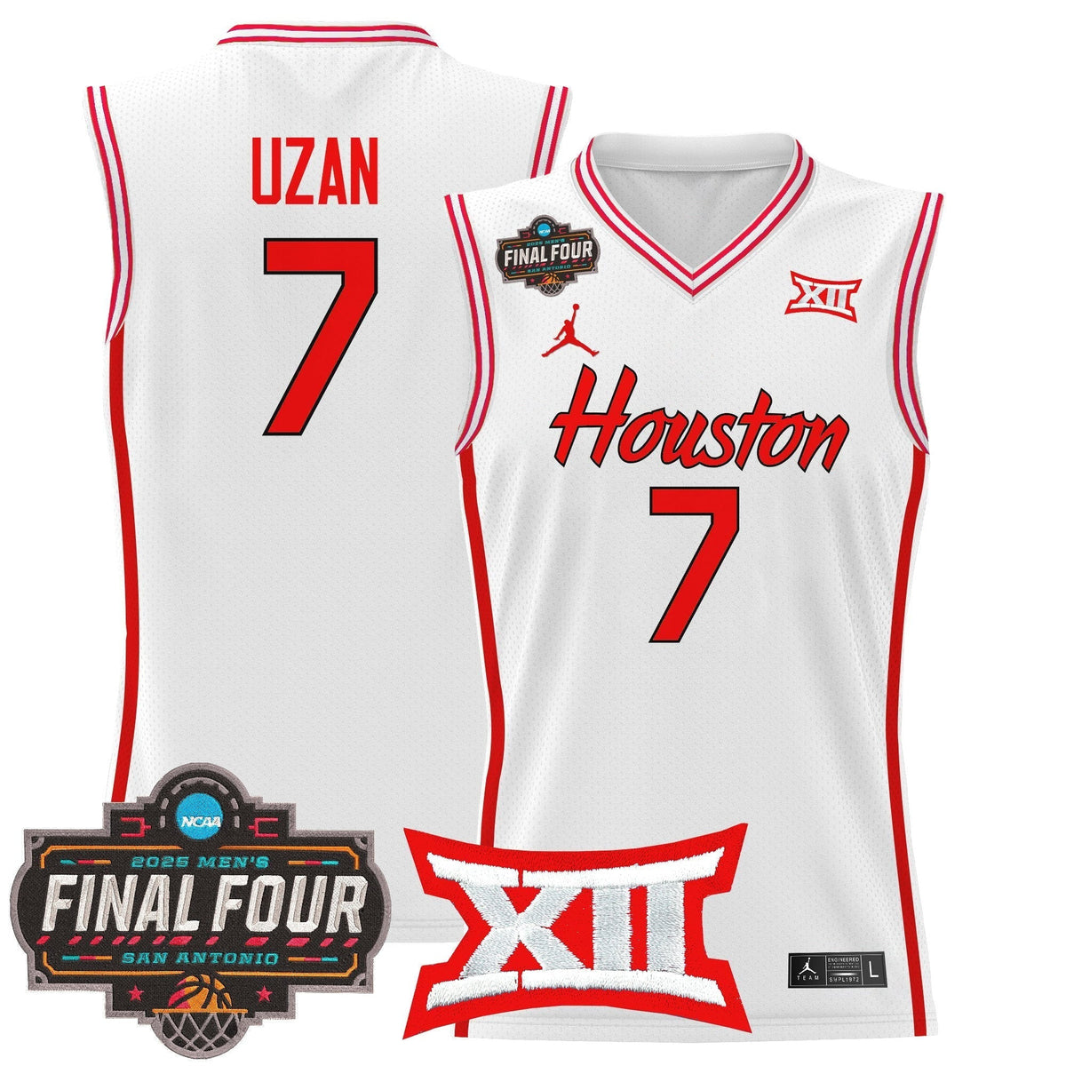 HOU 2025 Final Four Patch Basketball Jersey - Stitched product image 5, provided for visual reference and product detail