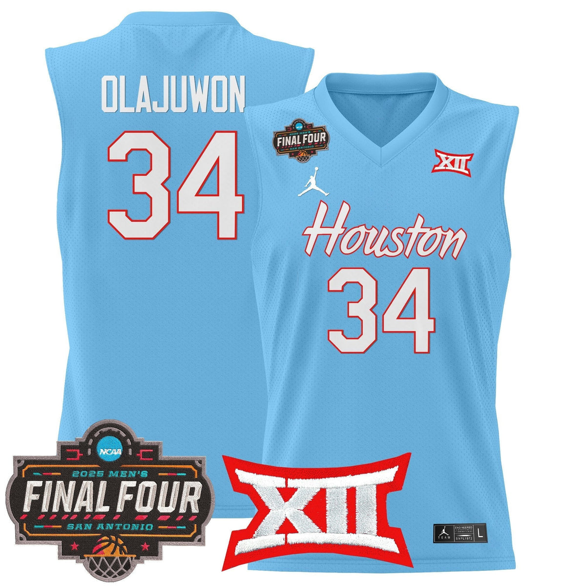 HOU 2025 Final Four Patch Basketball Jersey - Stitched product image 8, provided for visual reference and product detail