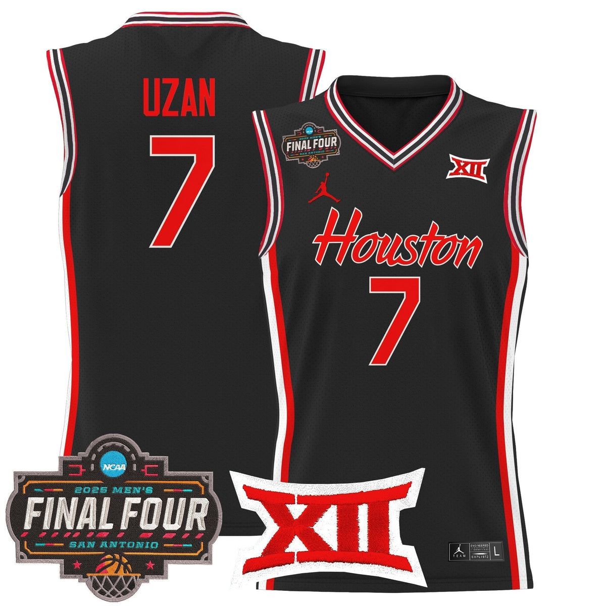 HOU 2025 Final Four Patch Basketball Jersey - Stitched product image 16, provided for visual reference and product detail