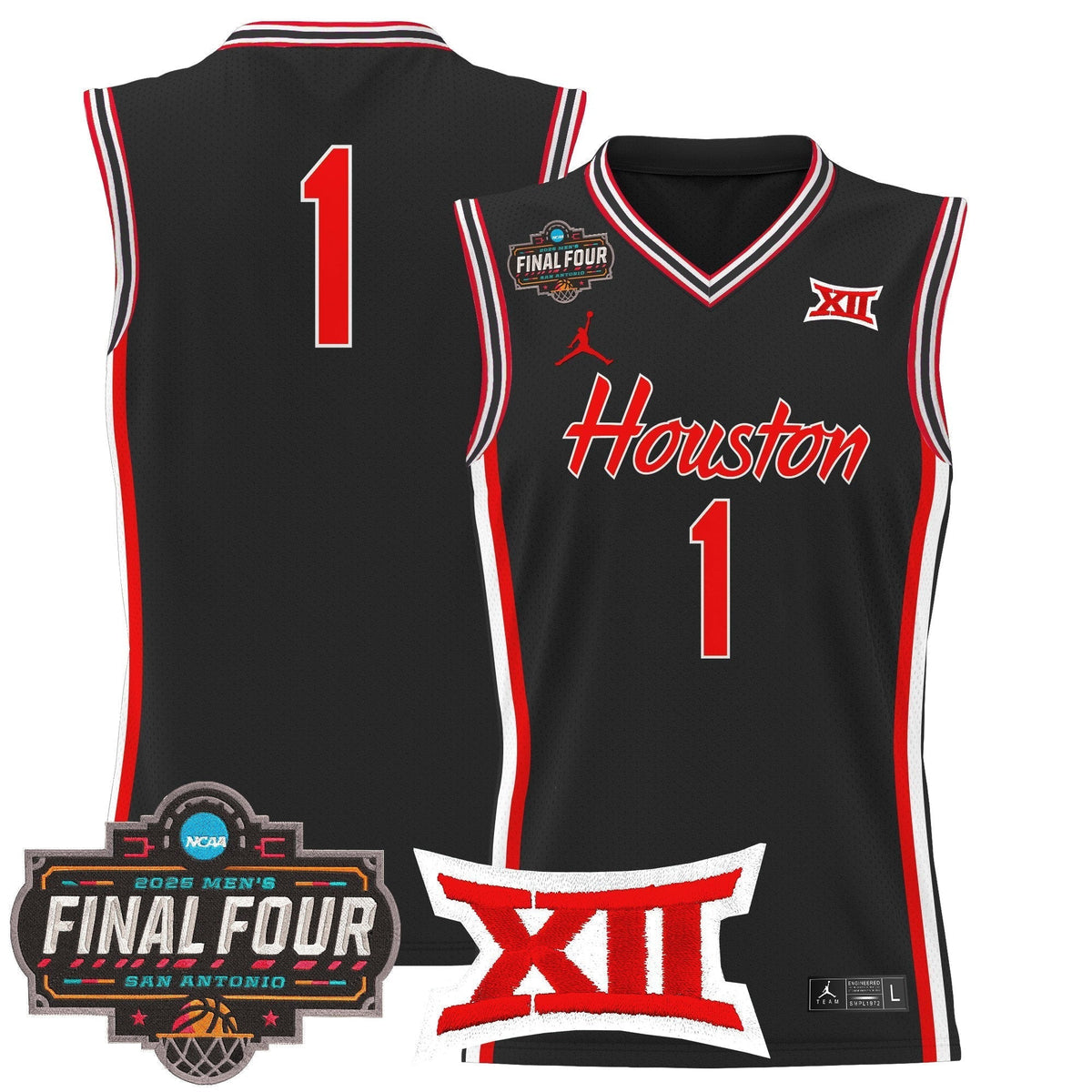 HOU 2025 Final Four Patch Basketball Jersey - Stitched product image 21, provided for visual reference and product detail