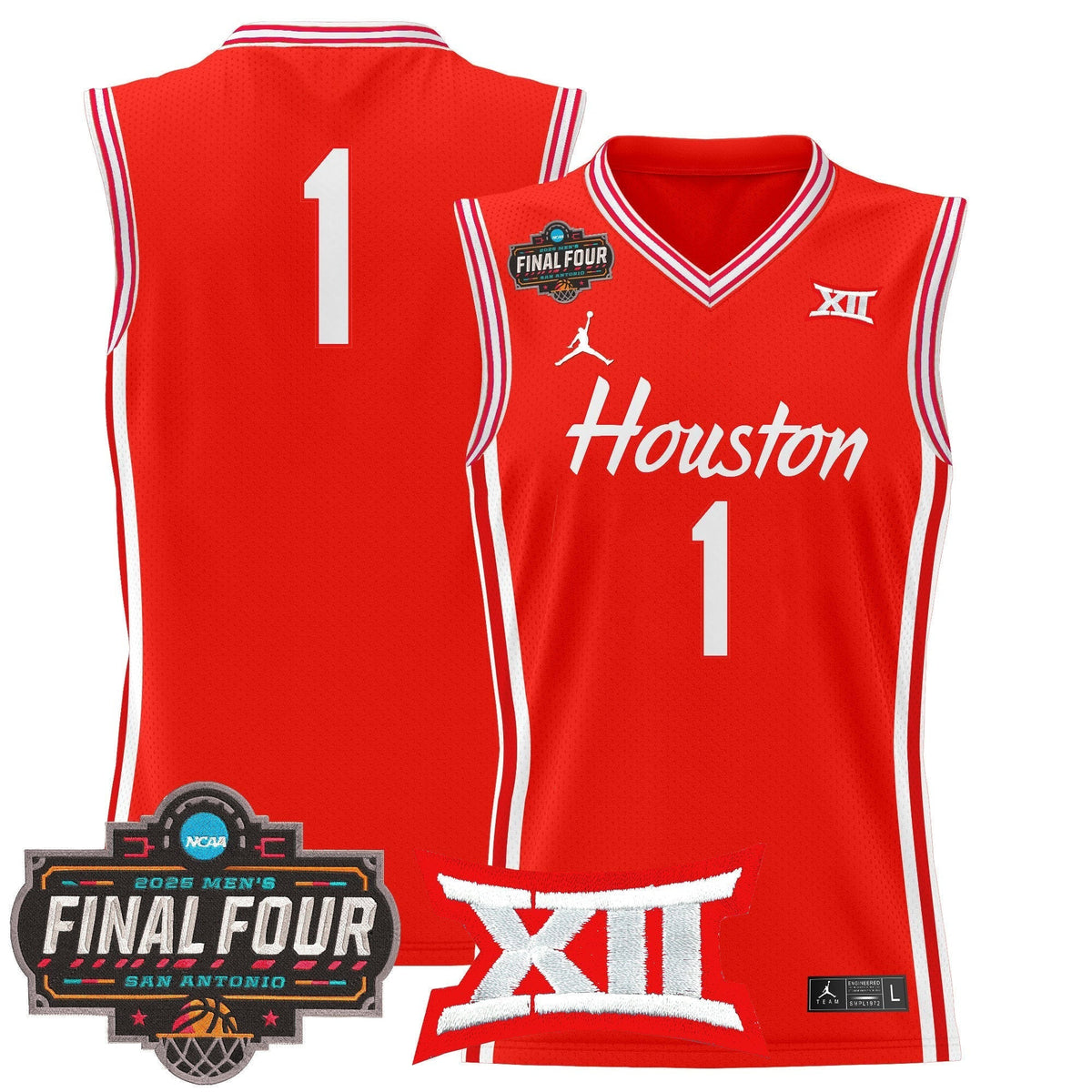 HOU 2025 Final Four Patch Basketball Jersey - Stitched product image 28, provided for visual reference and product detail