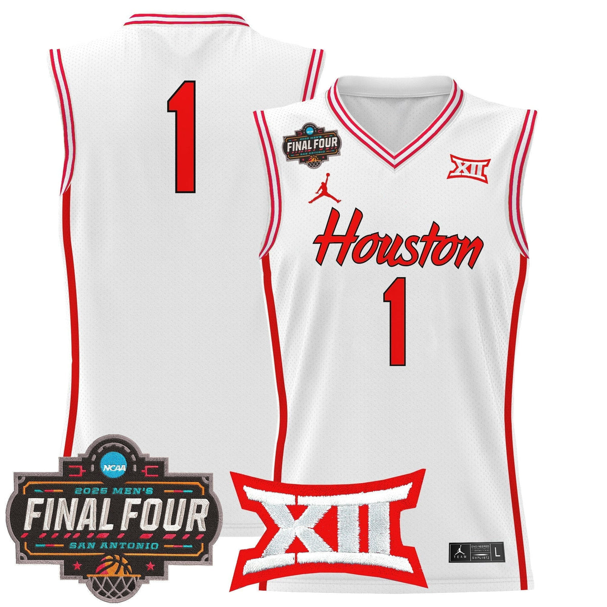 HOU 2025 Final Four Patch Basketball Jersey - Stitched product image 13, provided for visual reference and product detail
