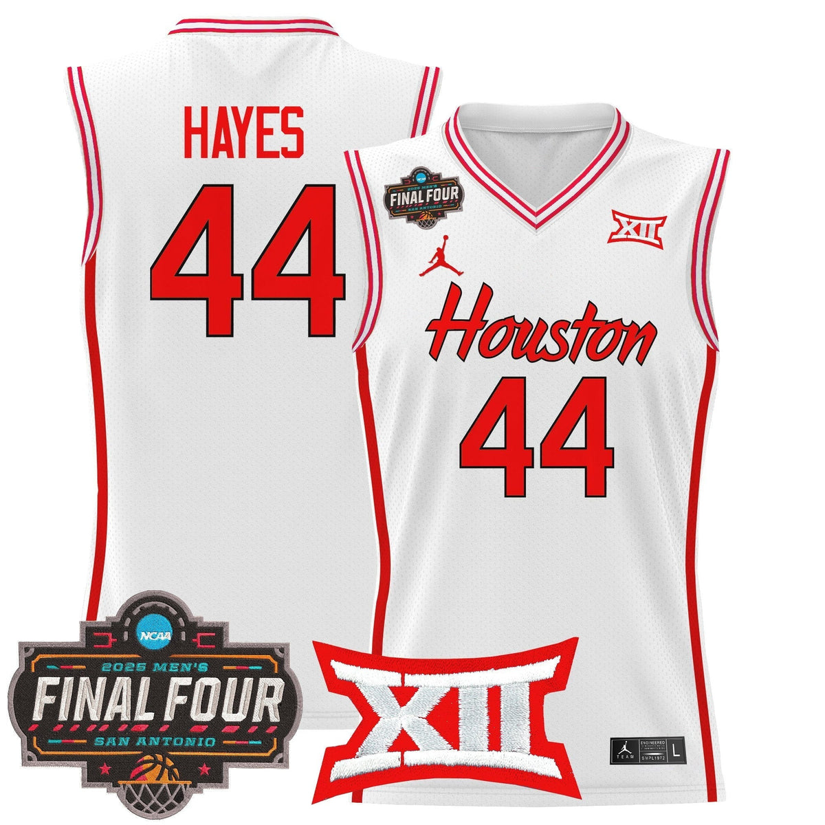 HOU 2025 Final Four Patch Basketball Jersey - Stitched product image 9, provided for visual reference and product detail