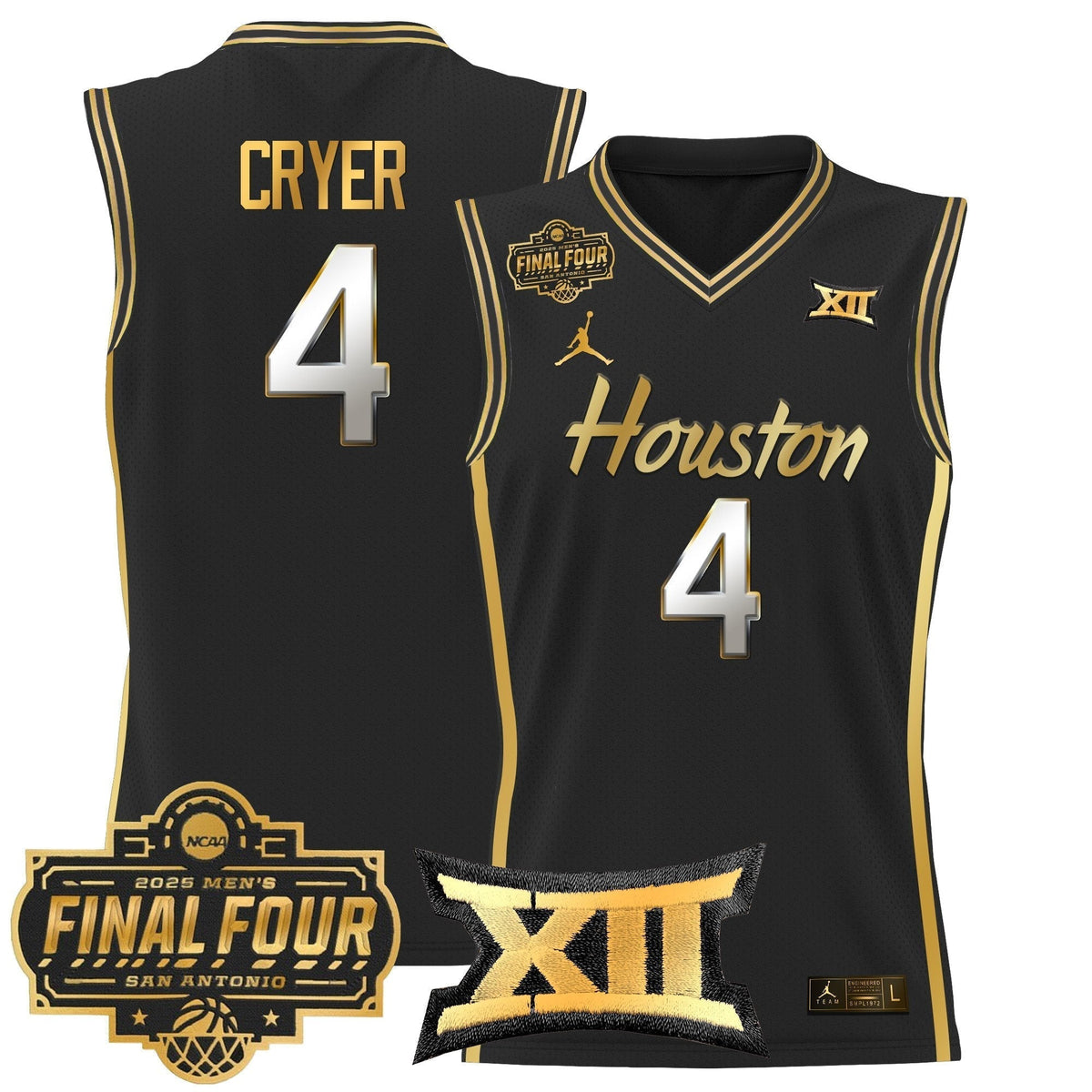 HOU 2025 Final Four Patch Basketball Jersey - Stitched product image 29, provided for visual reference and product detail