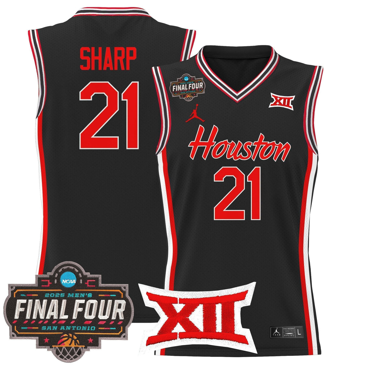 HOU 2025 Final Four Patch Basketball Jersey - Stitched product image 18, provided for visual reference and product detail