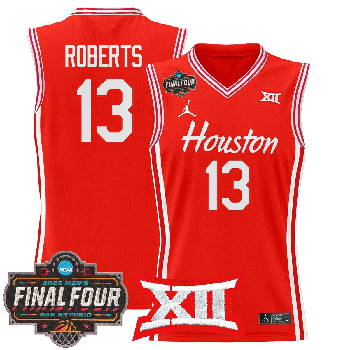 HOU 2025 Final Four Patch Basketball Jersey - Stitched product image 23, provided for visual reference and product detail