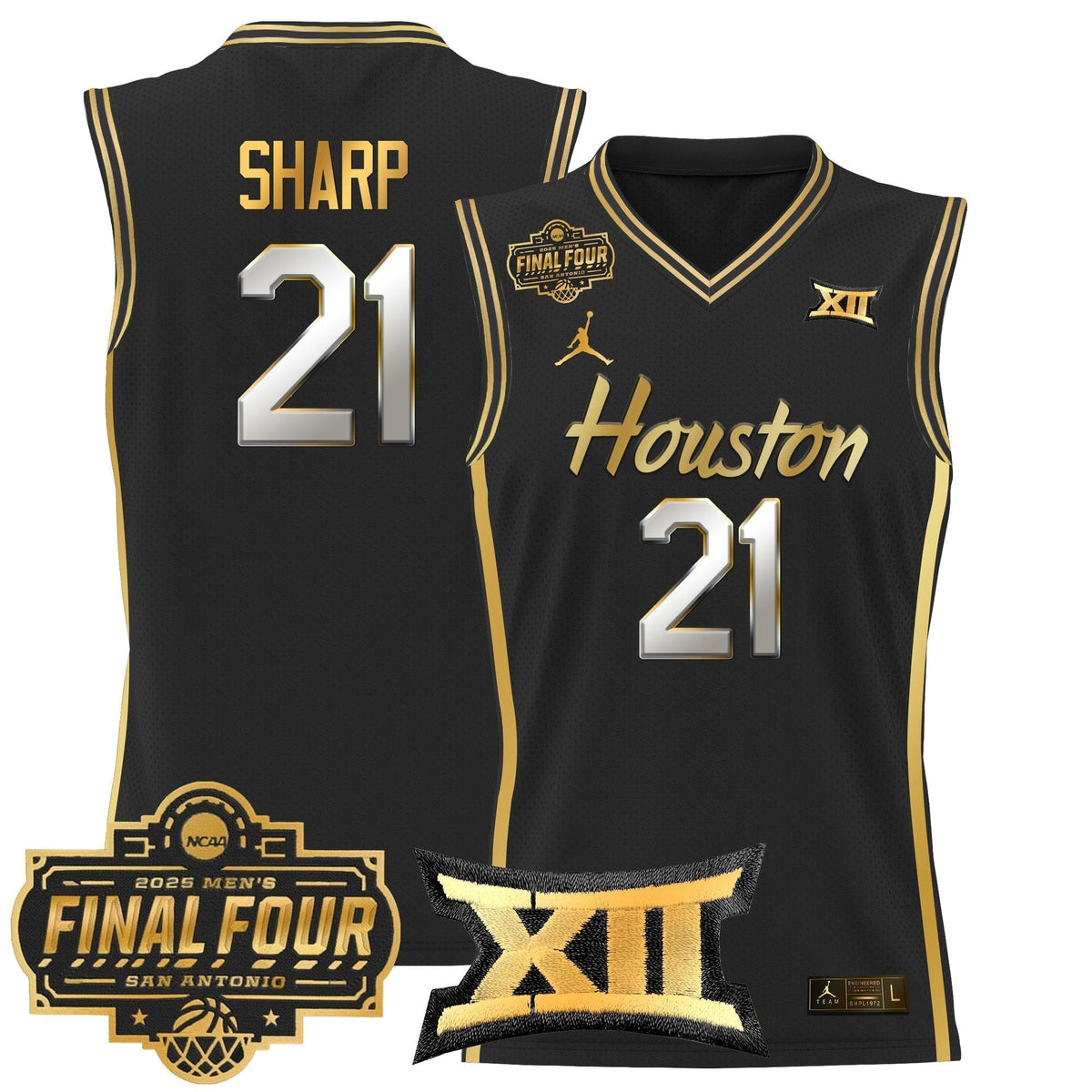 HOU 2025 Final Four Patch Basketball Jersey - Stitched product image 32, provided for visual reference and product detail