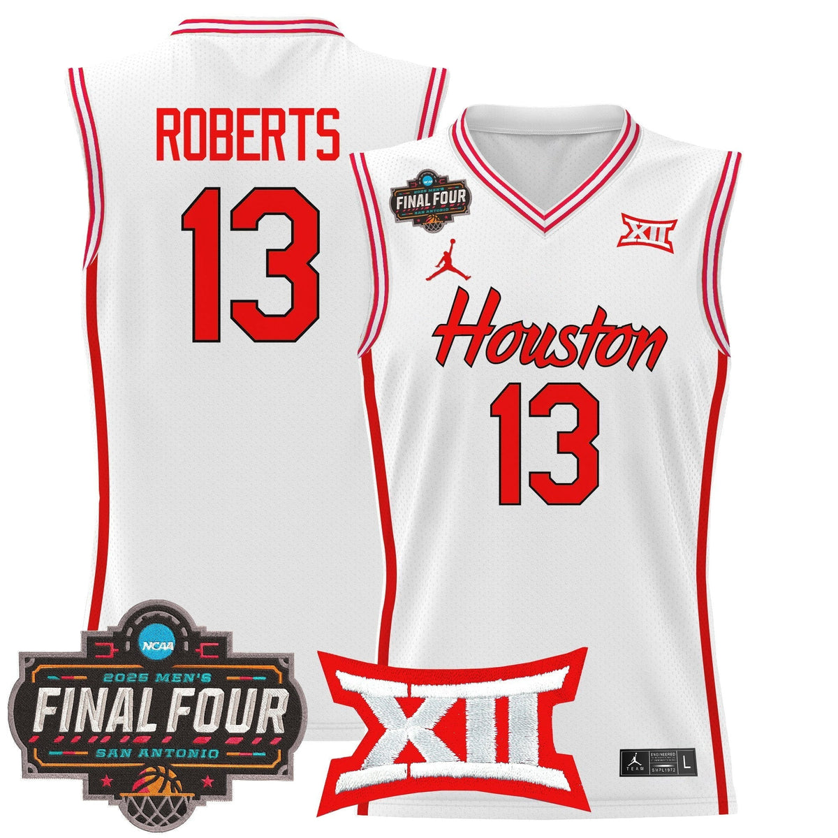 HOU 2025 Final Four Patch Basketball Jersey - Stitched product image 3, provided for visual reference and product detail