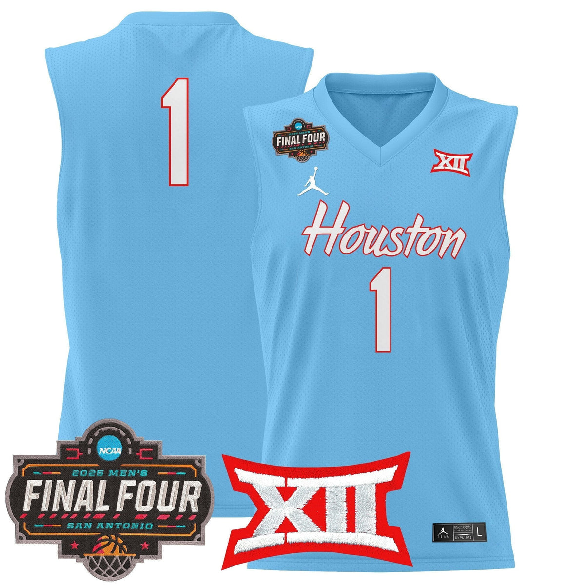 HOU 2025 Final Four Patch Basketball Jersey - Stitched product image 10, provided for visual reference and product detail