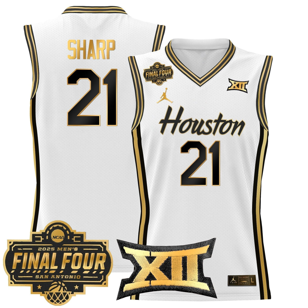 HOU 2025 Final Four Patch Basketball Jersey - Stitched product image 39, provided for visual reference and product detail