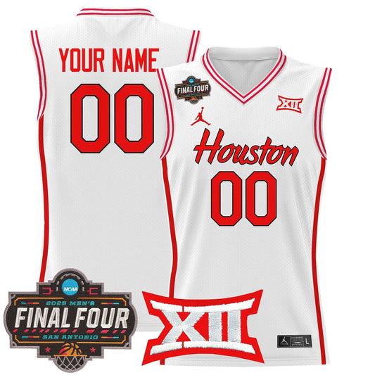 HOU 2025 Final Four Patch Basketball Custom Jersey - Stitched product image 1, provided for visual reference and product