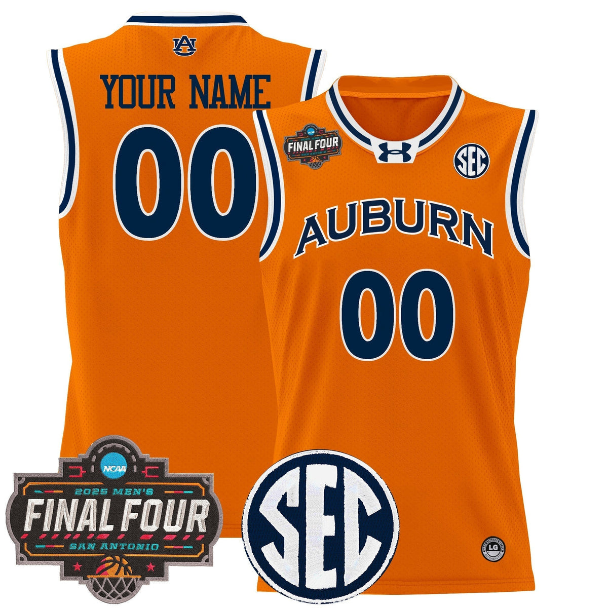 AUB 2025 Final Four Patch Lightweight Basketball Custom Jersey - Stitched product image 3, provided for visual reference and
