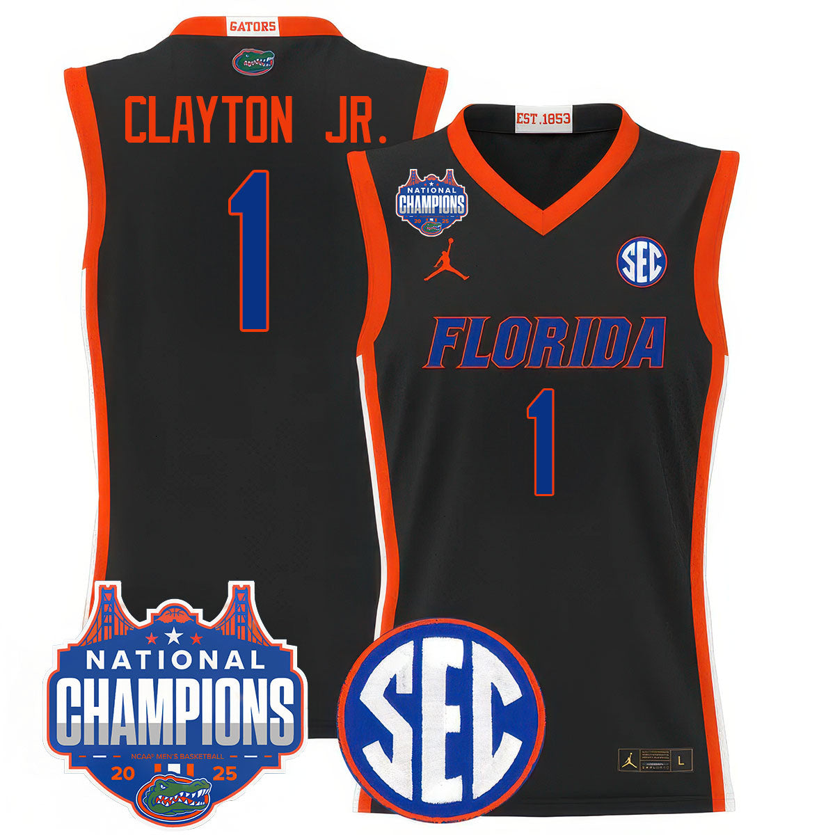 UF 2025 National Champions Basketball Jersey - Stitched product image 27, provided for visual reference and product detail
