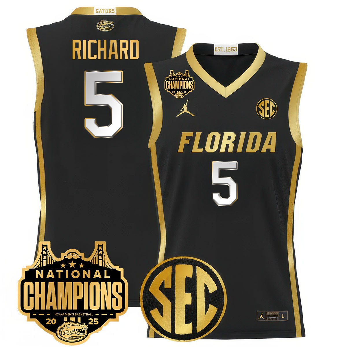 UF 2025 National Champions Basketball Jersey - Stitched product image 20, provided for visual reference and product detail