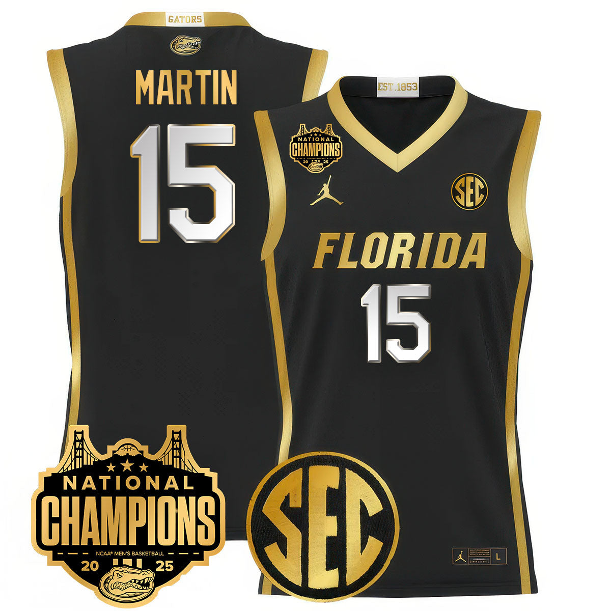 UF 2025 National Champions Basketball Jersey - Stitched product image 14, provided for visual reference and product detail