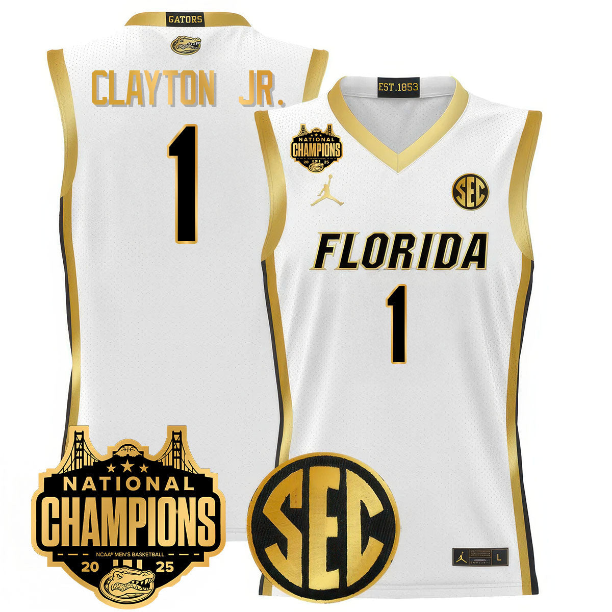 UF 2025 National Champions Basketball Jersey - Stitched product image 29, provided for visual reference and product detail