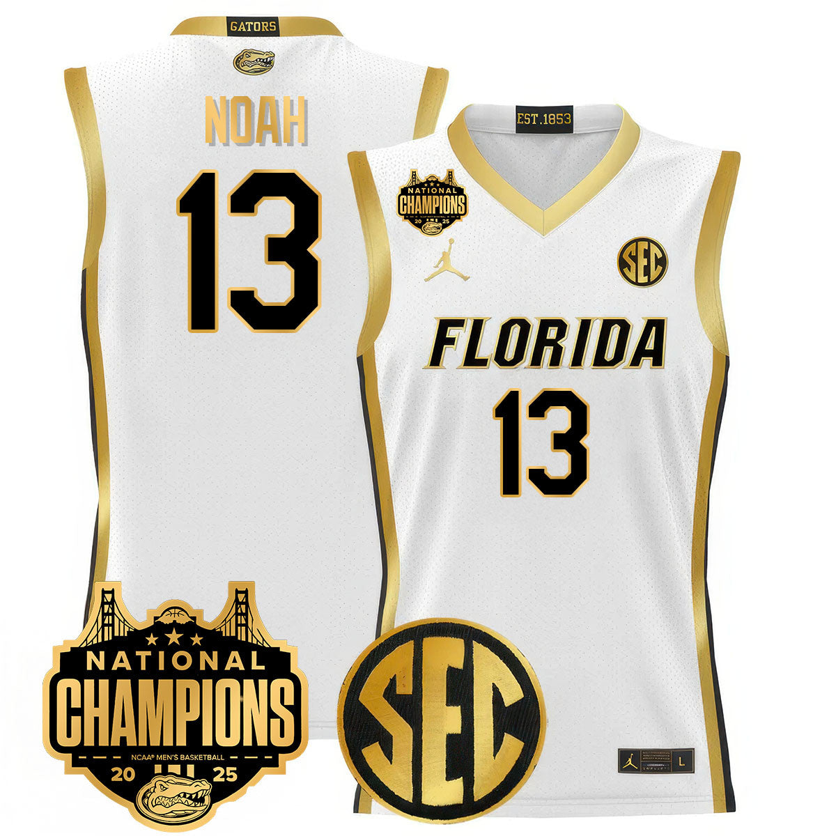 UF 2025 National Champions Basketball Jersey - Stitched product image 28, provided for visual reference and product detail