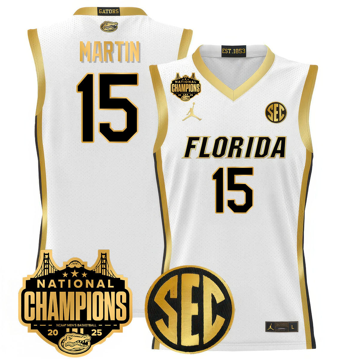 UF 2025 National Champions Basketball Jersey - Stitched product image 31, provided for visual reference and product detail