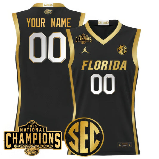 Custom Name/Gender UF 2025 National Champions Basketball Jersey N1 - Stitched product image 1, provided for visual reference