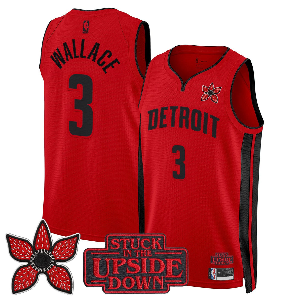 Detroit Pistons 'Stranger Things Edition' Swingman Jersey - Stitched product image 20, provided for visual reference and