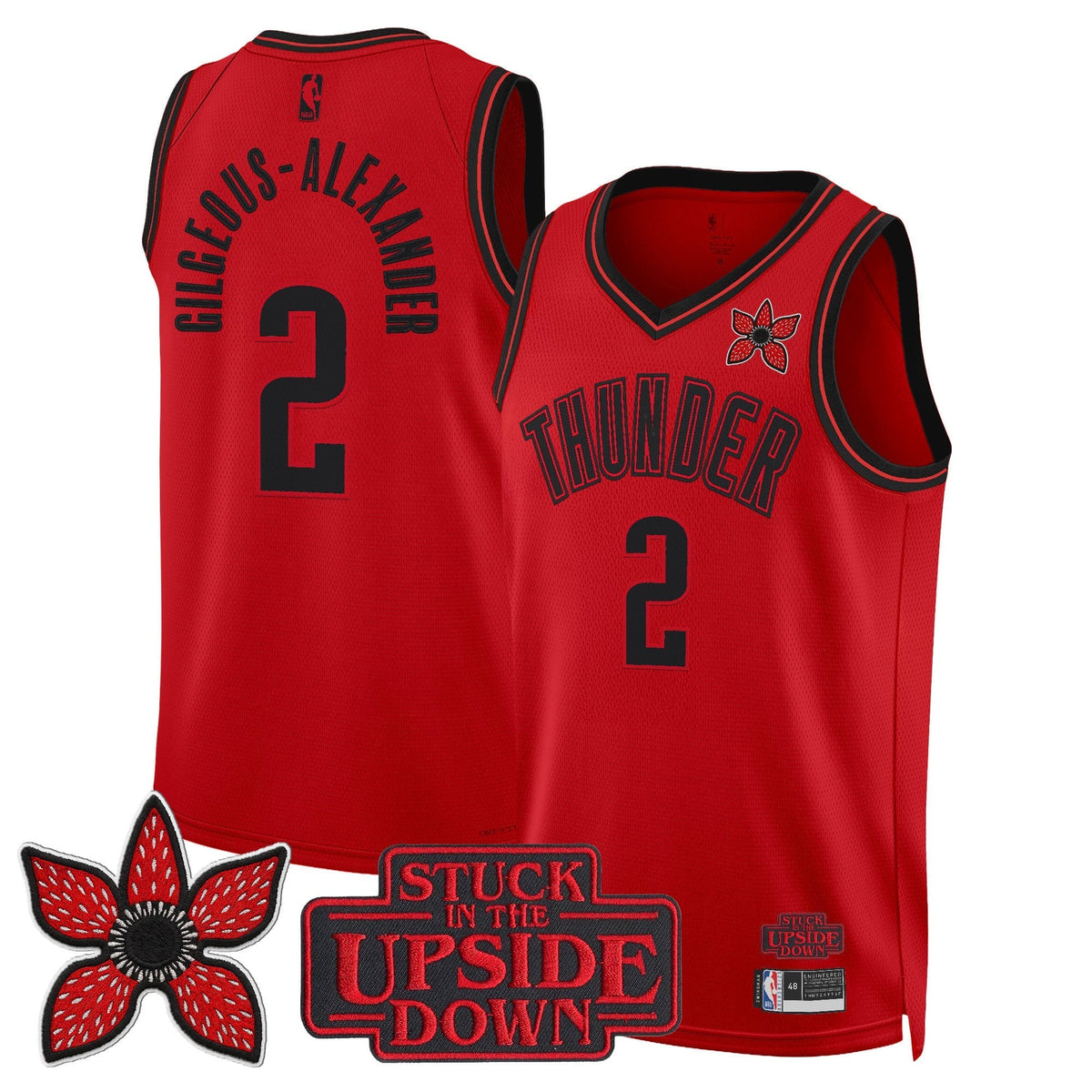 OKC 'Stranger Things Edition' Swingman Jersey - Stitched product image 9, provided for visual reference and product detail