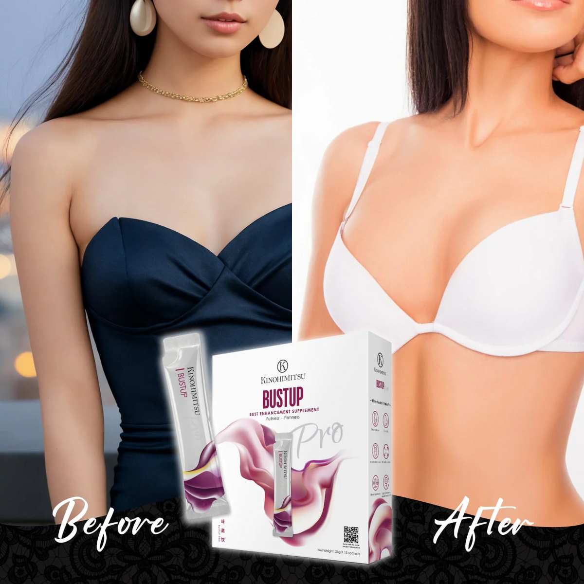 Kinohimitsu BustUp Pro (Bust Enhancement) - 25g x 15 Sachets