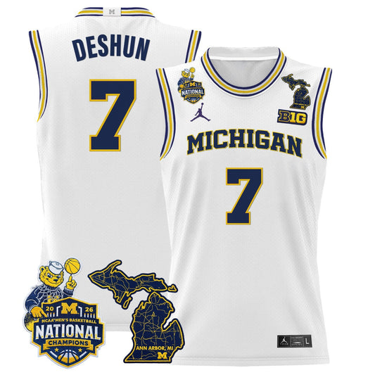 Michigan Wolverines Customized Basketball Jersey - All Stitched product image 1, provided for visual reference and product