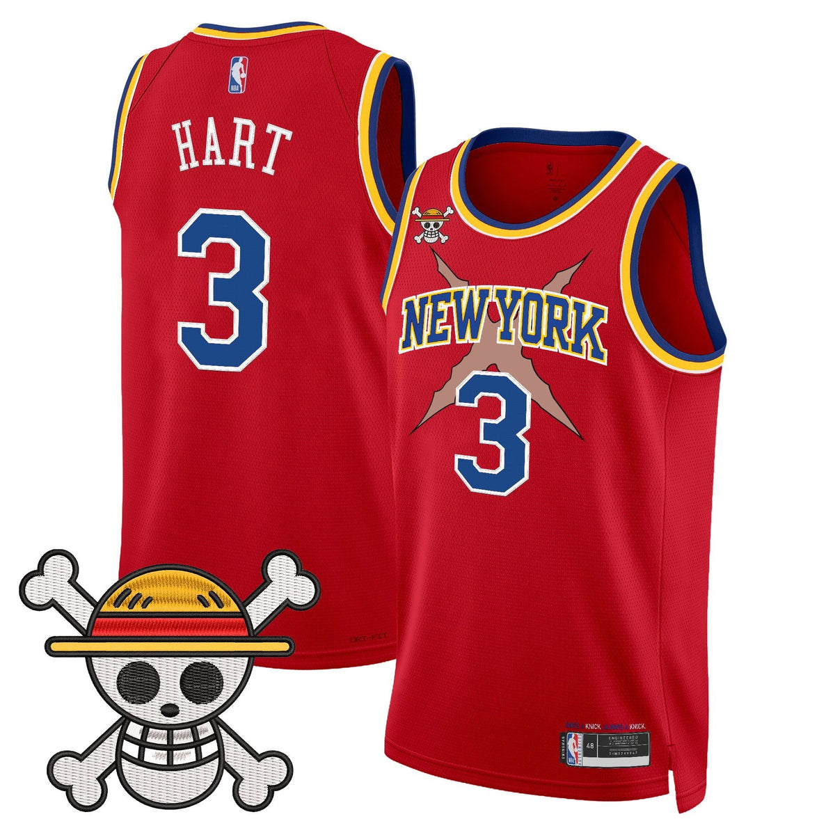 NYK x One Piece Swingman Jersey- Stitched product image 31, provided for visual reference and product detail review