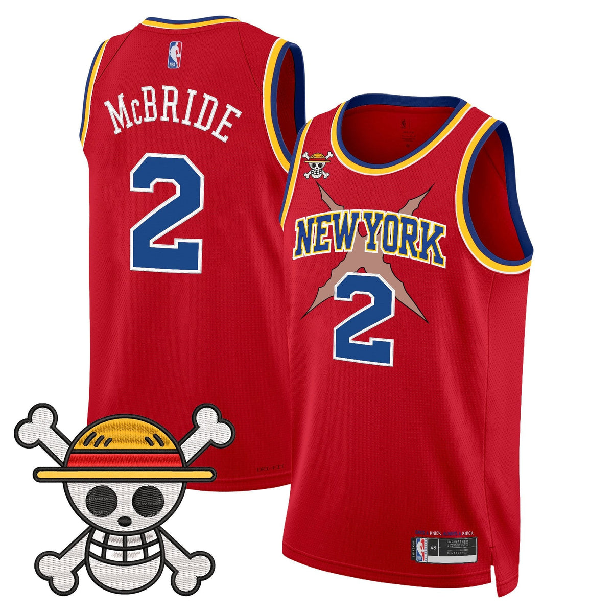 NYK x One Piece Swingman Jersey- Stitched product image 33, provided for visual reference and product detail review