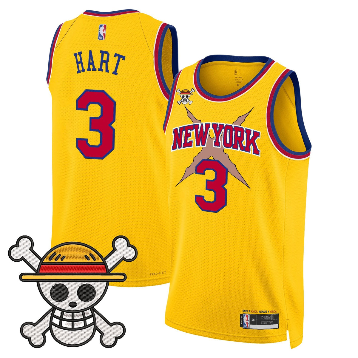 NYK x One Piece Swingman Jersey- Stitched product image 40, provided for visual reference and product detail review