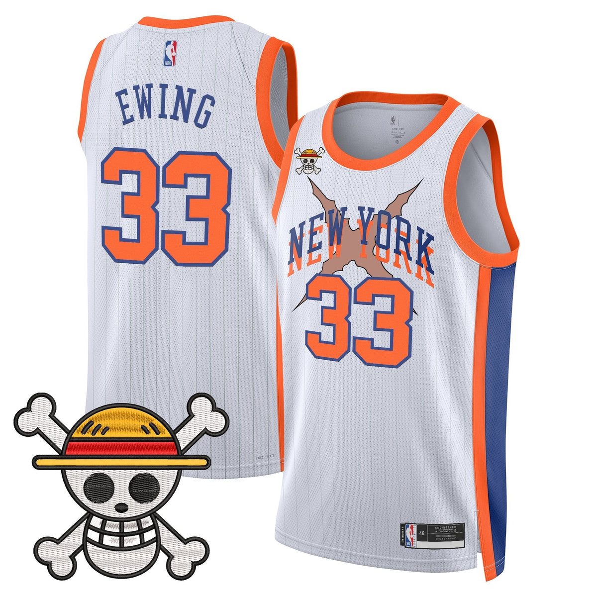 NYK x One Piece Swingman Jersey- Stitched product image 26, provided for visual reference and product detail review
