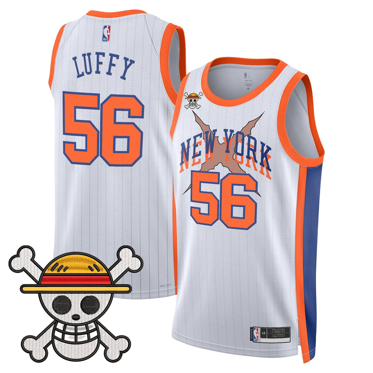 NYK x One Piece Swingman Jersey- Stitched product image 19, provided for visual reference and product detail review