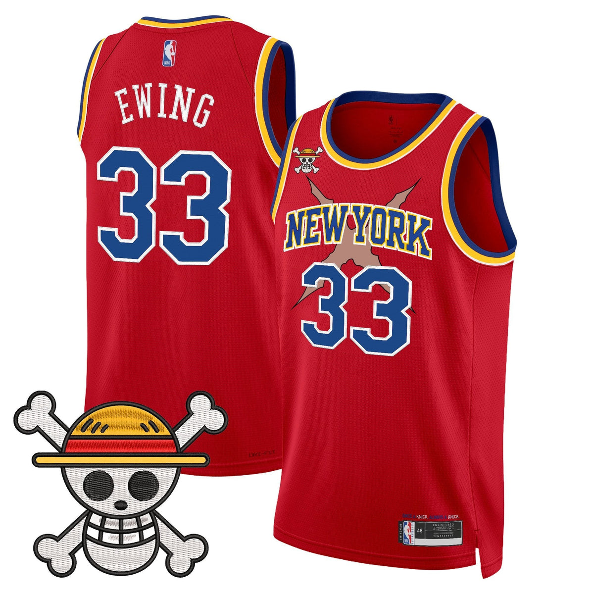 NYK x One Piece Swingman Jersey- Stitched product image 35, provided for visual reference and product detail review