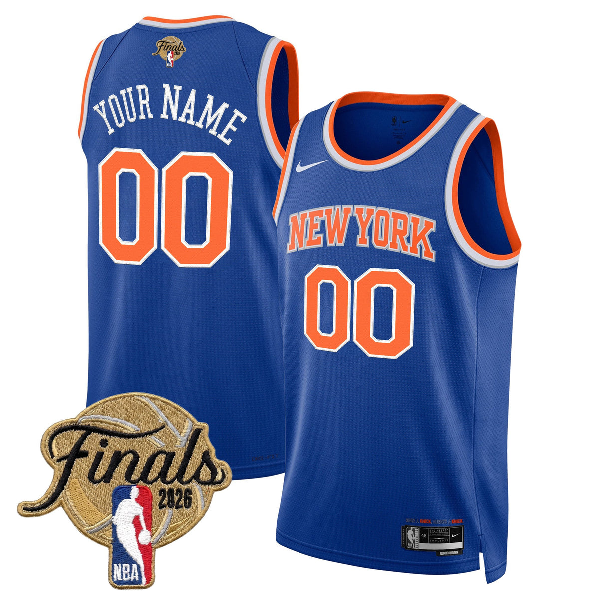 New York Knicks 2026 Finals Custom Swingman Jersey - All Stitched product image 2, provided for visual reference and product